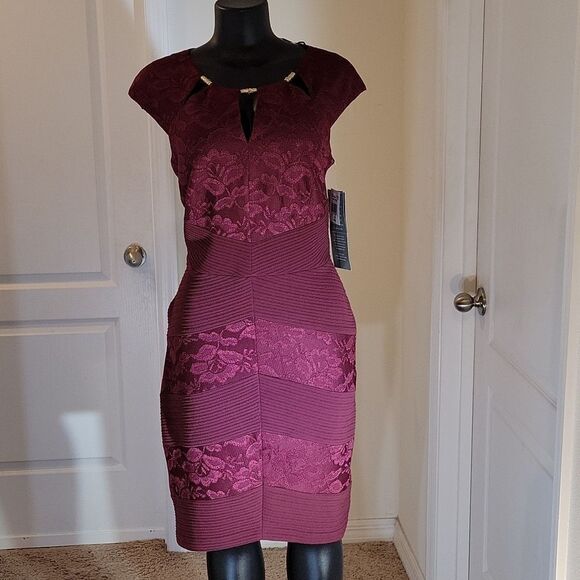 BRAND NEW MELROSE MELROSE SOCIAL ROUNDNECK LINE SLEEVELESS DRESS - Picture 3 of 16